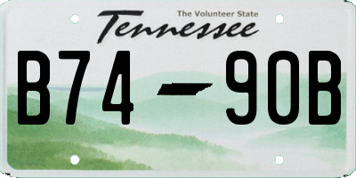 TN license plate B7490B