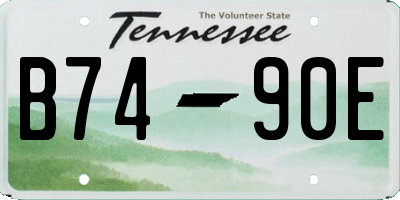 TN license plate B7490E