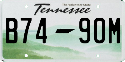 TN license plate B7490M