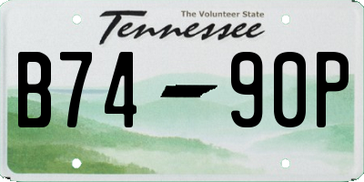TN license plate B7490P