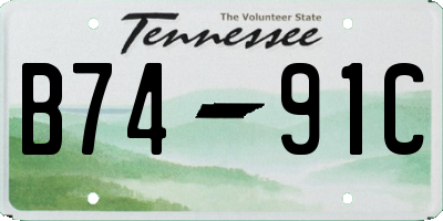 TN license plate B7491C