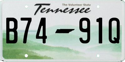 TN license plate B7491Q