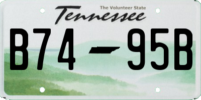 TN license plate B7495B