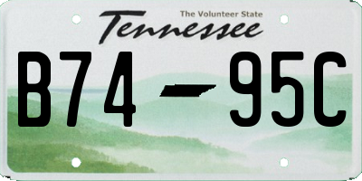 TN license plate B7495C