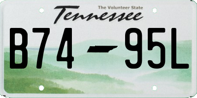 TN license plate B7495L