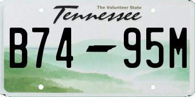 TN license plate B7495M