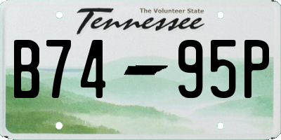 TN license plate B7495P
