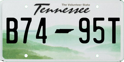 TN license plate B7495T