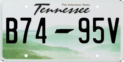 TN license plate B7495V