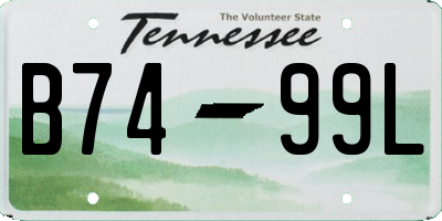 TN license plate B7499L