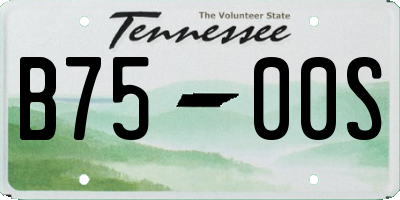 TN license plate B7500S