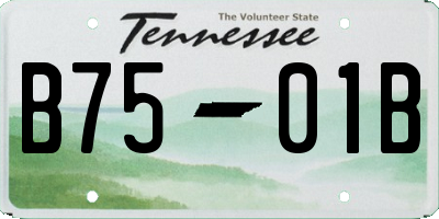 TN license plate B7501B