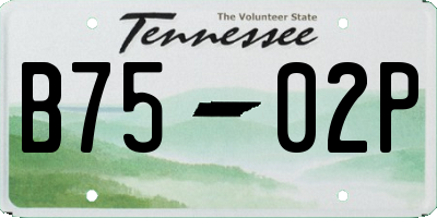 TN license plate B7502P