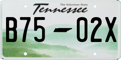 TN license plate B7502X