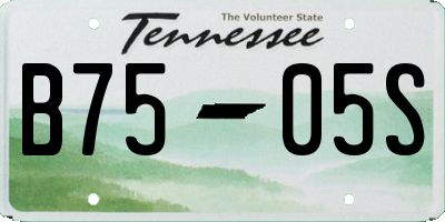 TN license plate B7505S