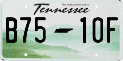 TN license plate B7510F