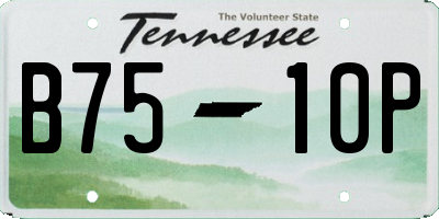 TN license plate B7510P