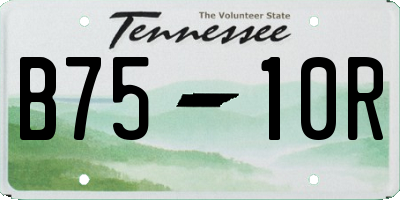 TN license plate B7510R