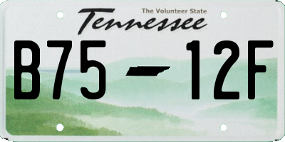 TN license plate B7512F