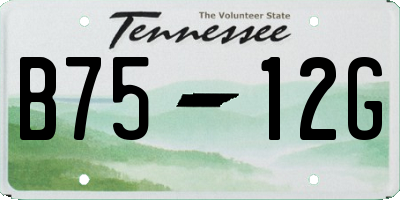 TN license plate B7512G
