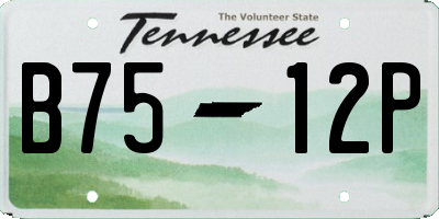 TN license plate B7512P