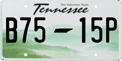 TN license plate B7515P