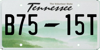 TN license plate B7515T