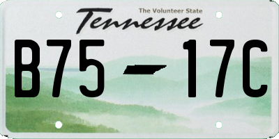 TN license plate B7517C