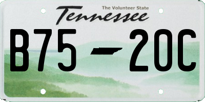 TN license plate B7520C