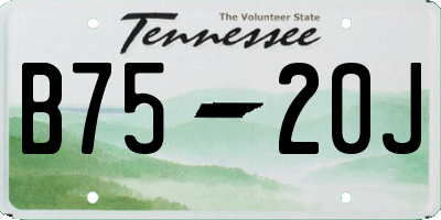 TN license plate B7520J