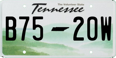 TN license plate B7520W