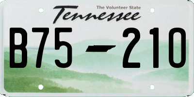 TN license plate B7521O