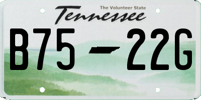 TN license plate B7522G