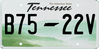 TN license plate B7522V