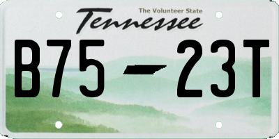 TN license plate B7523T