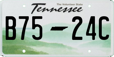 TN license plate B7524C