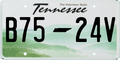 TN license plate B7524V