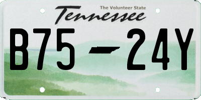 TN license plate B7524Y
