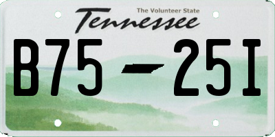 TN license plate B7525I