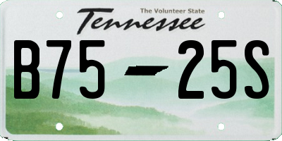 TN license plate B7525S