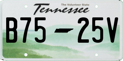 TN license plate B7525V