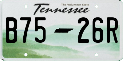 TN license plate B7526R