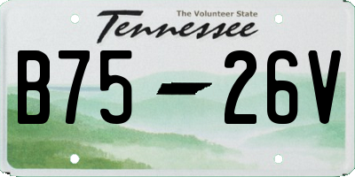 TN license plate B7526V