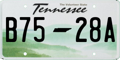 TN license plate B7528A