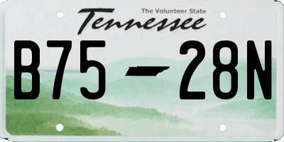 TN license plate B7528N