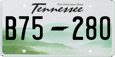 TN license plate B7528O