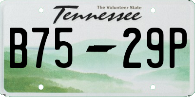 TN license plate B7529P