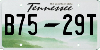 TN license plate B7529T