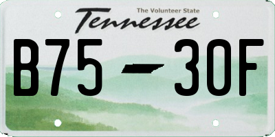 TN license plate B7530F
