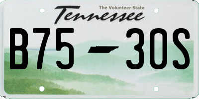 TN license plate B7530S